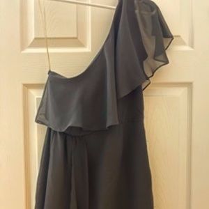 Black One shoulder cocktail dress